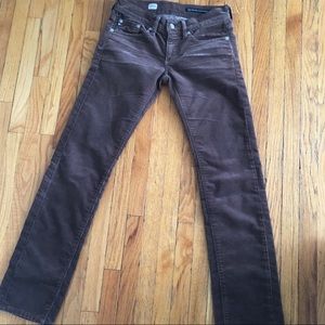 AG Adriano Goldschmied Brown Boyfriend Jeans